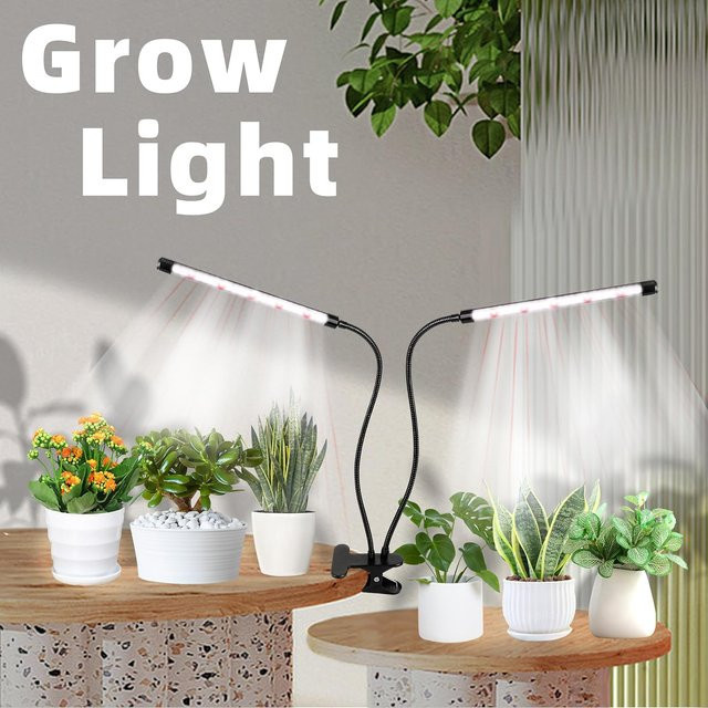 KEBINCPLED LED Pflanzenlampe mit Clip und Timer für Indoor Gewächshaus, Weiß-Rot, USB 5V - Bild 1