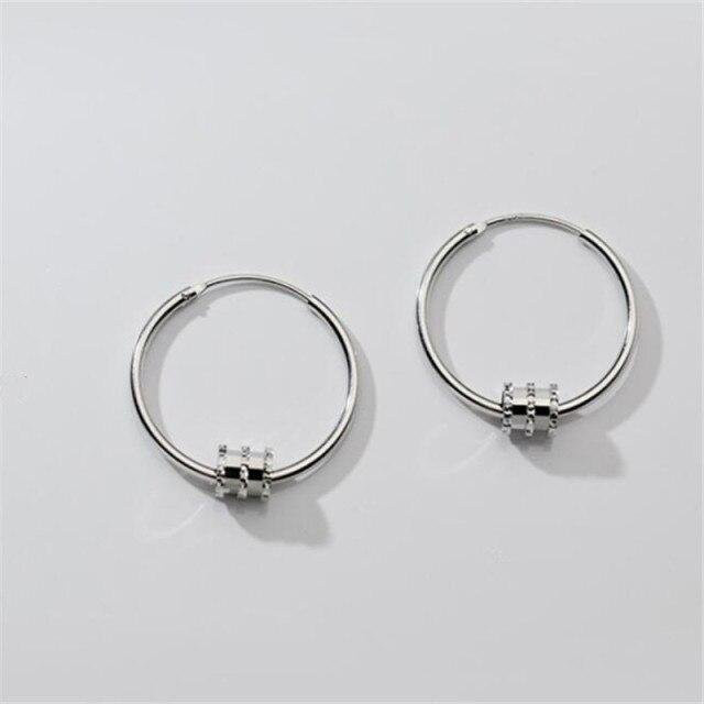 Ohrring 925 Silber, Piercing Kreis Stud, Damen - Bild 1