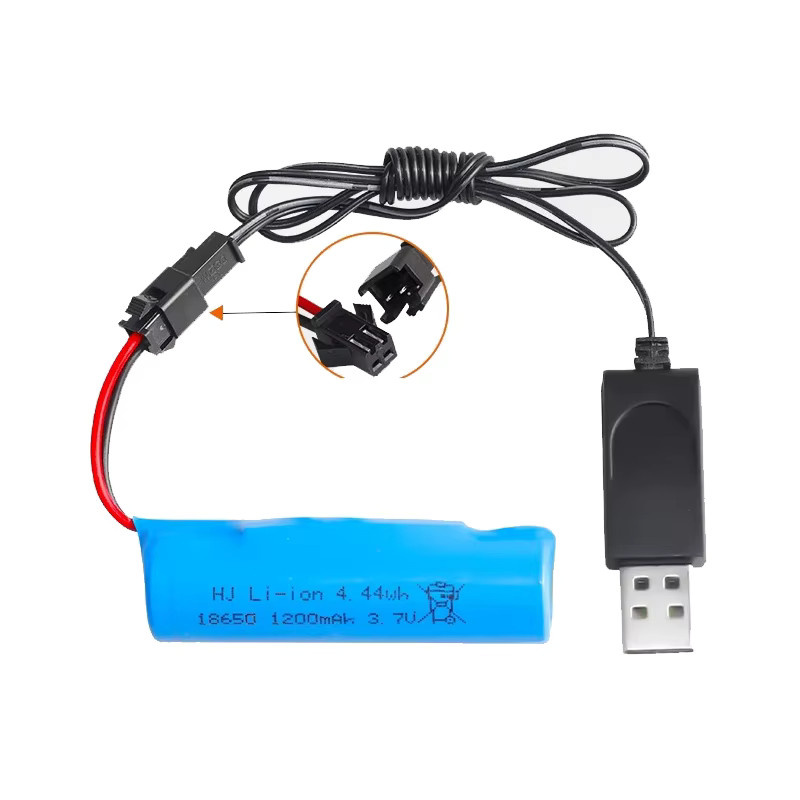 Wiederaufladbarer Li-Ionen-Akku YTBNA 3,7 V 1200 mAh mit Leiterplatte und SM-Stecker in Blau - Bild 2