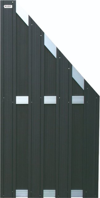 Sichtschutzzaun aus Kunststoff in WPC-Optik, Höhe: 180 cm, Breite: 90 cm - Bild 1