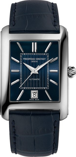 Frederique Constant Armbanduhr Automatik, Edelstahl, Blau, Leder, Herren - Bild 1