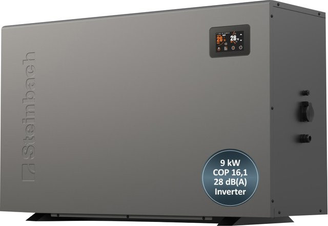 Steinbach Swimming Pool Inverter Wärmepumpe Silent 9 Modell 2026 für Pools bis 40.000 l mit 9 kW Heizleistung - Bild 1