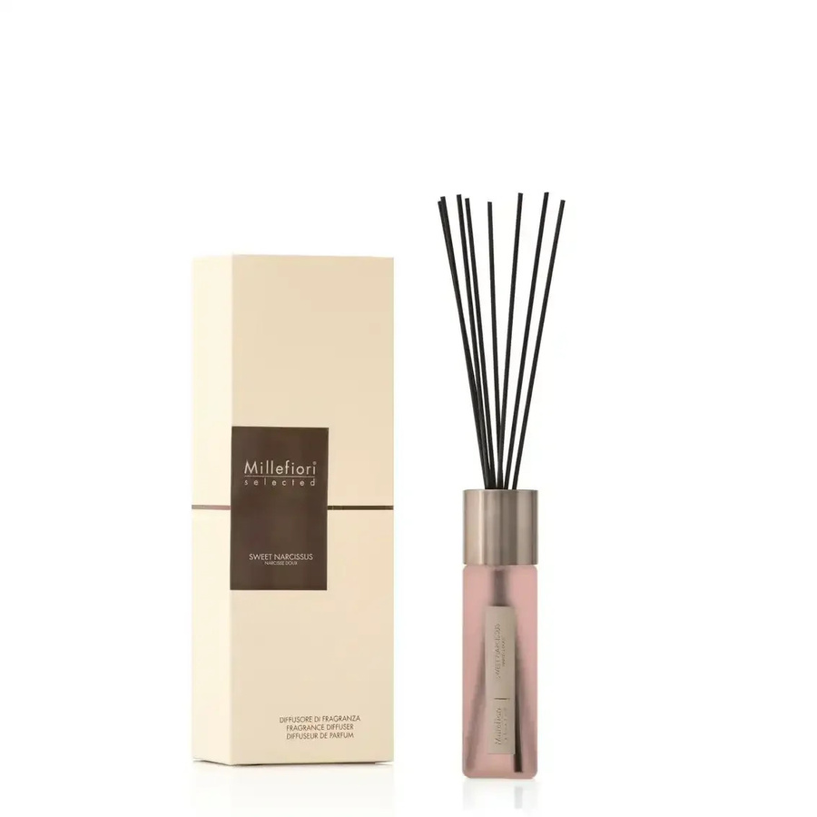 Millefiori Reed Diffuser Sweet Narcissus mit fruchtigen Noten, 100ml - Bild 1