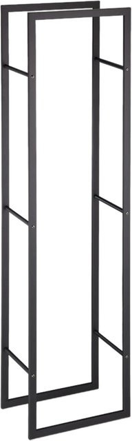 Relaxdays Kaminholzregal aus Stahl in Schwarz, freistehend, Höhe: 170 cm, Breite: 44,5 cm, Tiefe: 30 cm - Bild 1