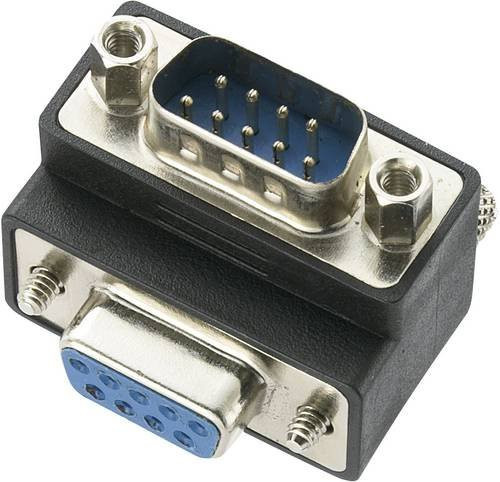 Renkforce Serieller Adapter mit 1x D-SUB-Stecker 9-polig und 1x D-SUB-Buchse 9-polig in Schwarz - Bild 1