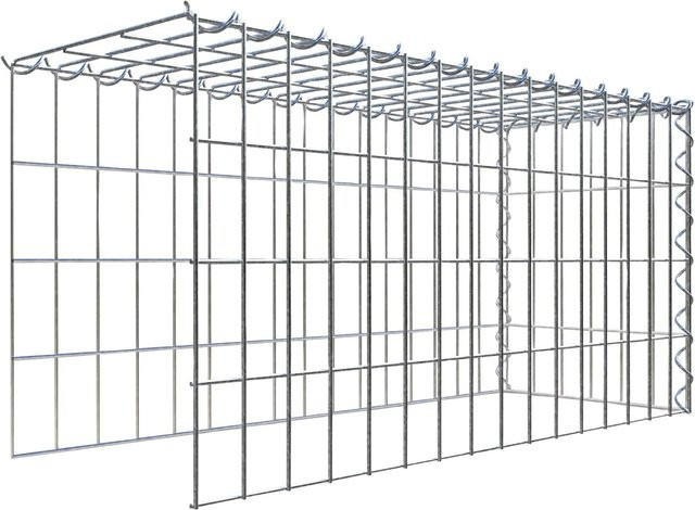 Gabiona Gabione-Anbaukorb Typ 4 in Silbergrau, B/T/H: 80 x 40 x 30 cm - Bild 1