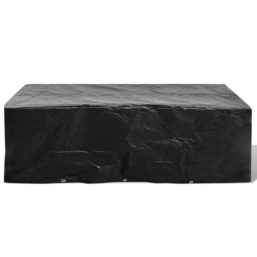 vidaXL Gartenmöbel-Abdeckung mit 8 Ösen in Schwarz, B/T/H: 300 x 140 x 90 cm - Bild 2