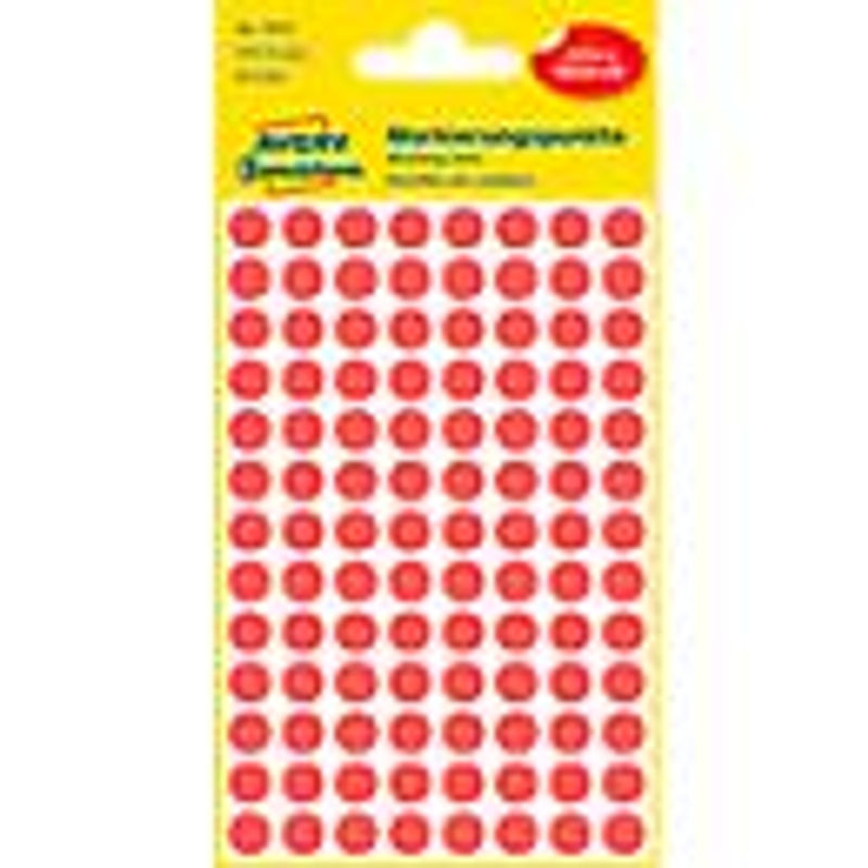 Avery Zweckform Markierungspunkte 3010 Etiketten Ø 8 mm Rot Permanent haftend aus Papier - Bild 4