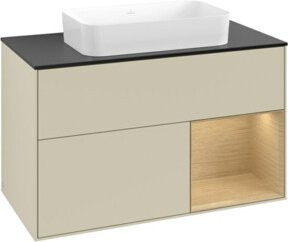 V&B Waschtischunterschrank Finion in Ocean Grau, lackiert, Breite: 100 cm, Tiefe: 60,3 cm - Bild 1