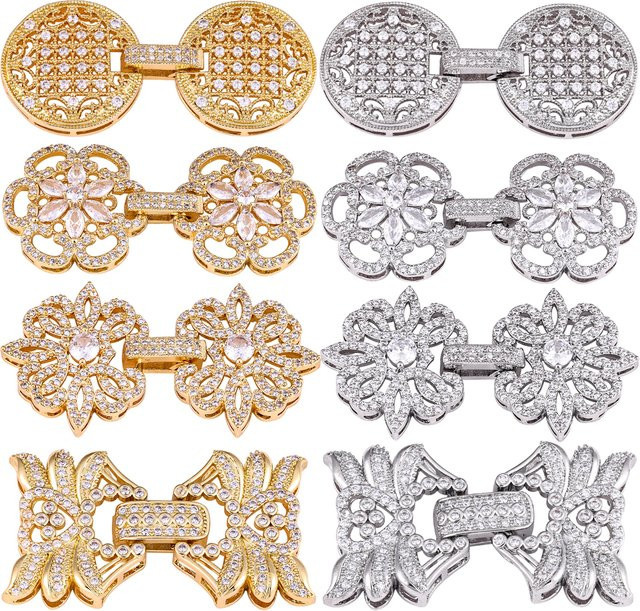 Juya Blume Stecker Verschluss, 18K Gold Silber überzogen - Bild 1