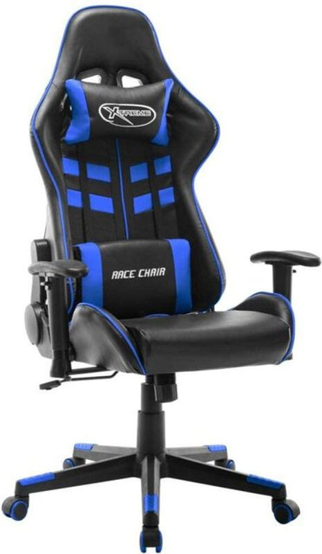 vidaxl Gamingstuhl aus Kunstleder in Schwarz und Blau - Bild 1
