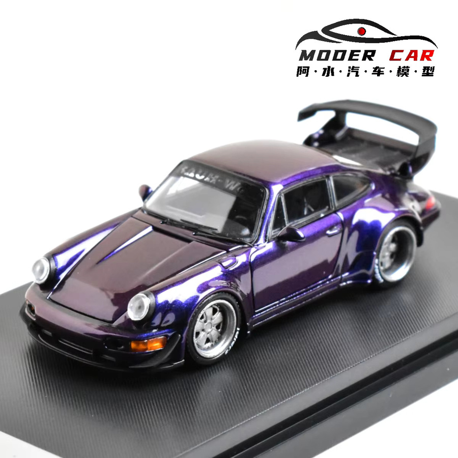 TSM MODEL Souvenir RWB 964 Display, Druckguss-Modellauto, 1:64, Silber - Bild 2