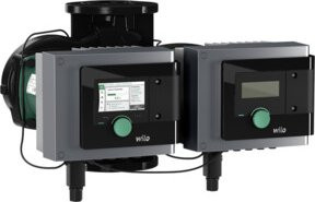 Wilo Nassläufer-Doppelpumpe Stratos MAXO-D 32/0,5-12 PN 10 Flansch in Grau mit App-Steuerung - Bild 1