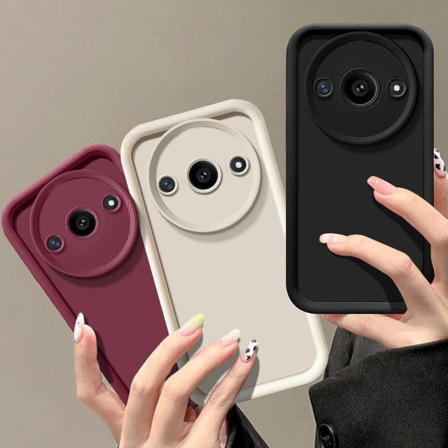 Schutzhülle aus TPU für Xiaomi Poco C61, Xiaomi Redmi A3 und A3X mit Kameraschutz und Anti-Drop-Funktion in Rot - Bild 1