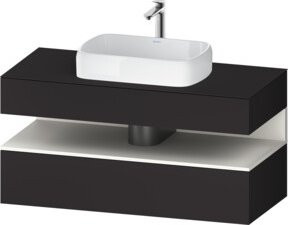 Duravit Waschtischunterschrank Qatego in Weiß matt und Grau, B/T/H: 120 x 55 x 60 cm - Bild 1