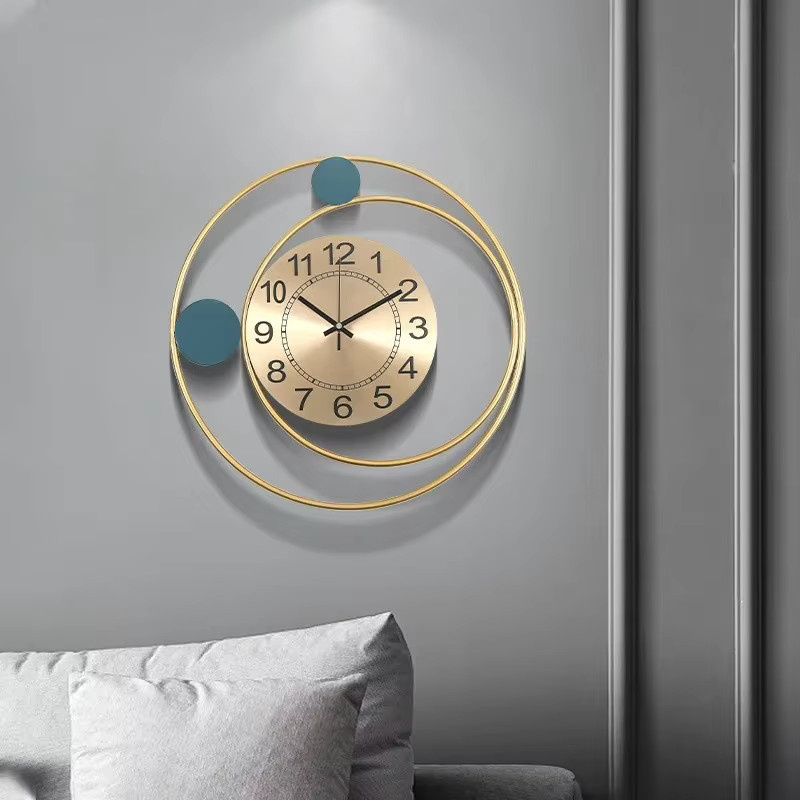 NOCCLILI Wanduhr in Gold, minimalistisches geometrisches Design, geräuschlos, B/H: 42 x 42 cm - Bild 2