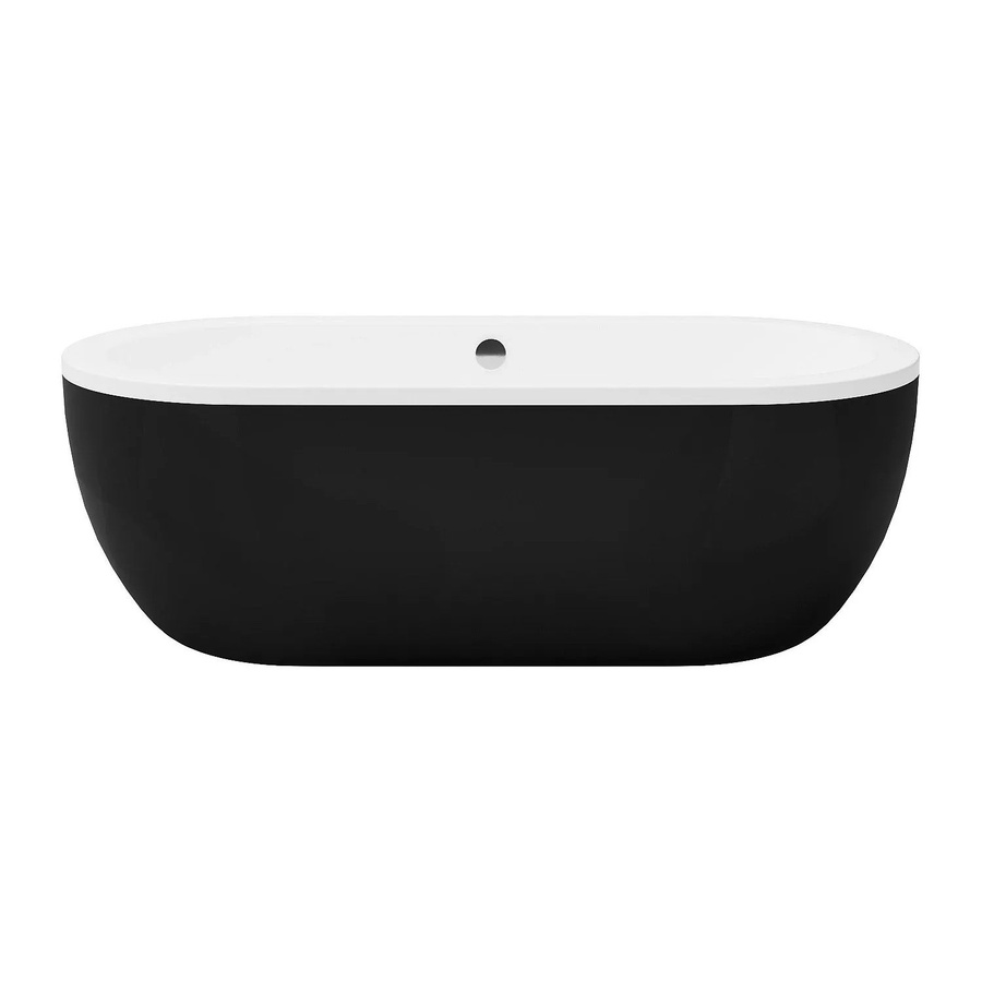 Freistehende Badewanne Neptuna von Vente-unique in Schwarz, Länge: 170 cm - Bild 2