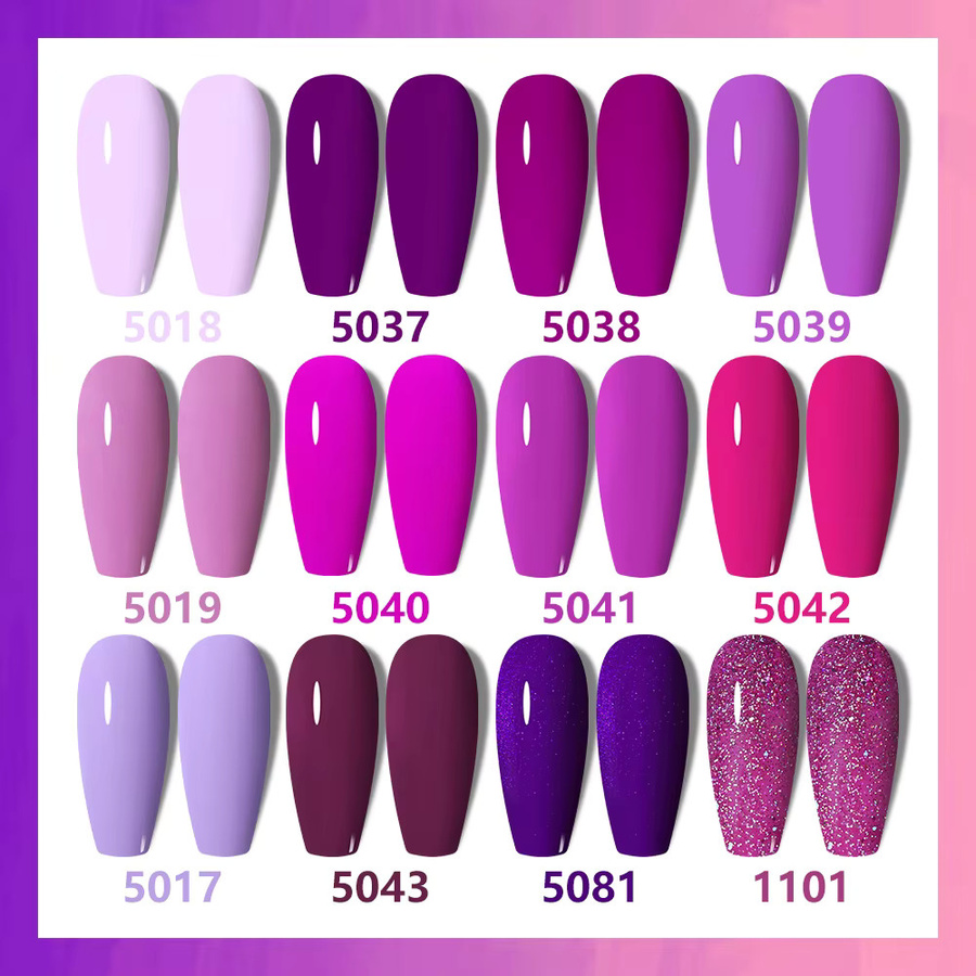 Ghini Nagellack, lila, schimmernd, 15 ml - Bild 3