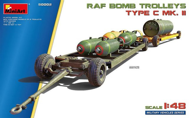 Miniart RAF Bomb Trolleys Type C Mk. II, Fahrzeug, 1:48 - Bild 1