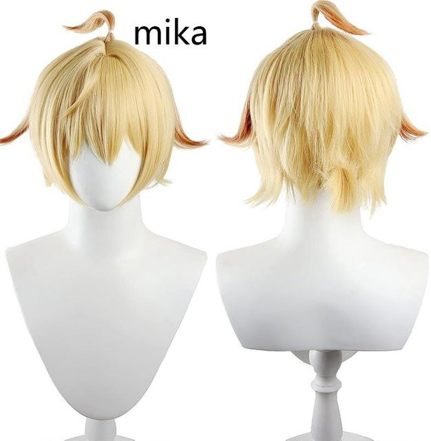 Kirara Kaeya Focalors Kokomi Lyney Lynet Layla Hu Tao Zhong Li Kaveh Cosplay Perücke, Hitzebeständige Synthetikperücke, beige - Bild 1