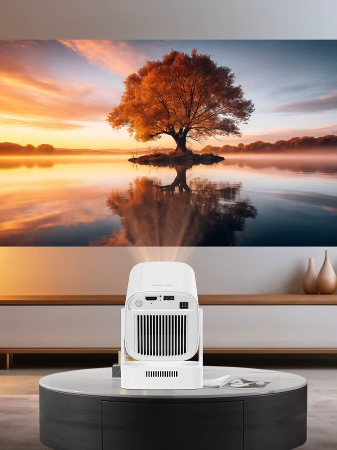 Magcubic HY310 Android 11 Projektor in Weiß mit 4K Unterstützung, Native 1080P Full HD, Autofokus, 330 ANSI, Dual-WLAN und Air Mouse mit Sprachassistent sowie eingebautem Lautsprecher - Bild 6
