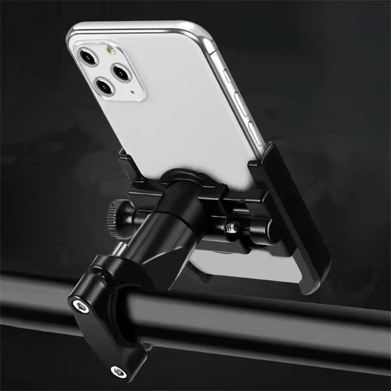 Handyhalterung für Motorrad und Fahrrad aus Aluminium-Legierung in Schwarz mit GPS-Befestigung und Lenkerhalterung - Bild 3