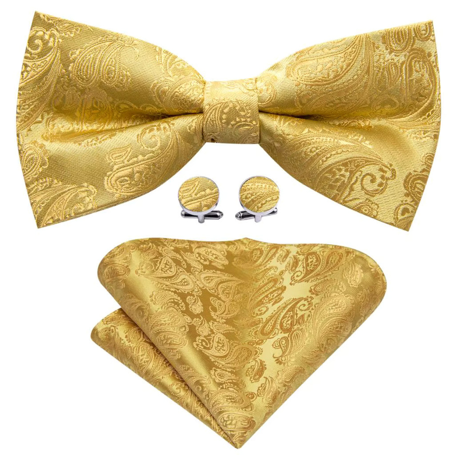 Barry.Wang Schmuck-Set Fliege und Manschettenknöpfe, Paisley, Herren - Bild 2
