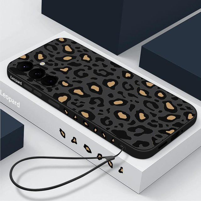 Luxuriöses Lanyard-Case mit Leopardenmuster für Samsung Galaxy S24 S23 S22 S21 S20 Ultra und Galaxy A55 A54 A35 A25 A15 A16 A14 A34 A52 A53 in Multicolour - Bild 1
