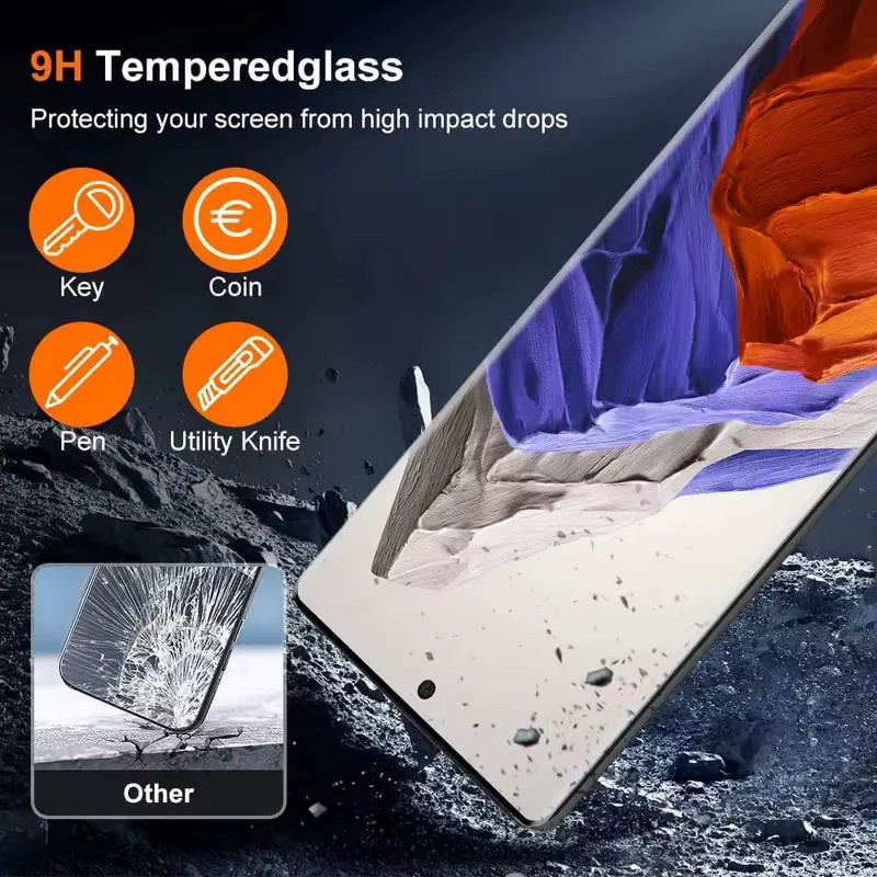 4er-Pack 3D-Displayschutz aus gehärtetem Glas für Honor 90 und Honor 90 Pro, transparent, mit Anti-Fingerabdruck- und bruchsicherer Beschichtung - Bild 2