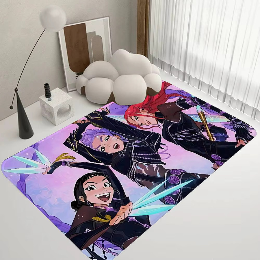 Potdemiel Kpop D-Demon Hunters Fußmatte im nordischen Stil, rutschfest, mehrfarbig, B: 60,0 cm, T: 40,0 cm - Bild 5