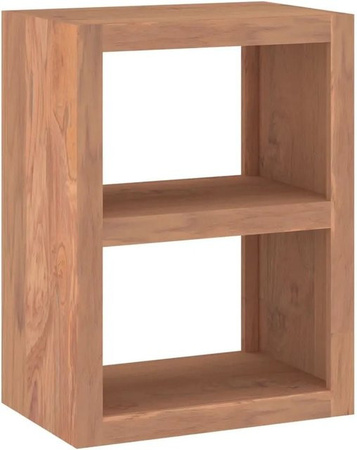 vidaXL Beistelltisch aus Teak-Massivholz in Braun, rustikales Design, B/T/H: 45 x 30 x 60 cm