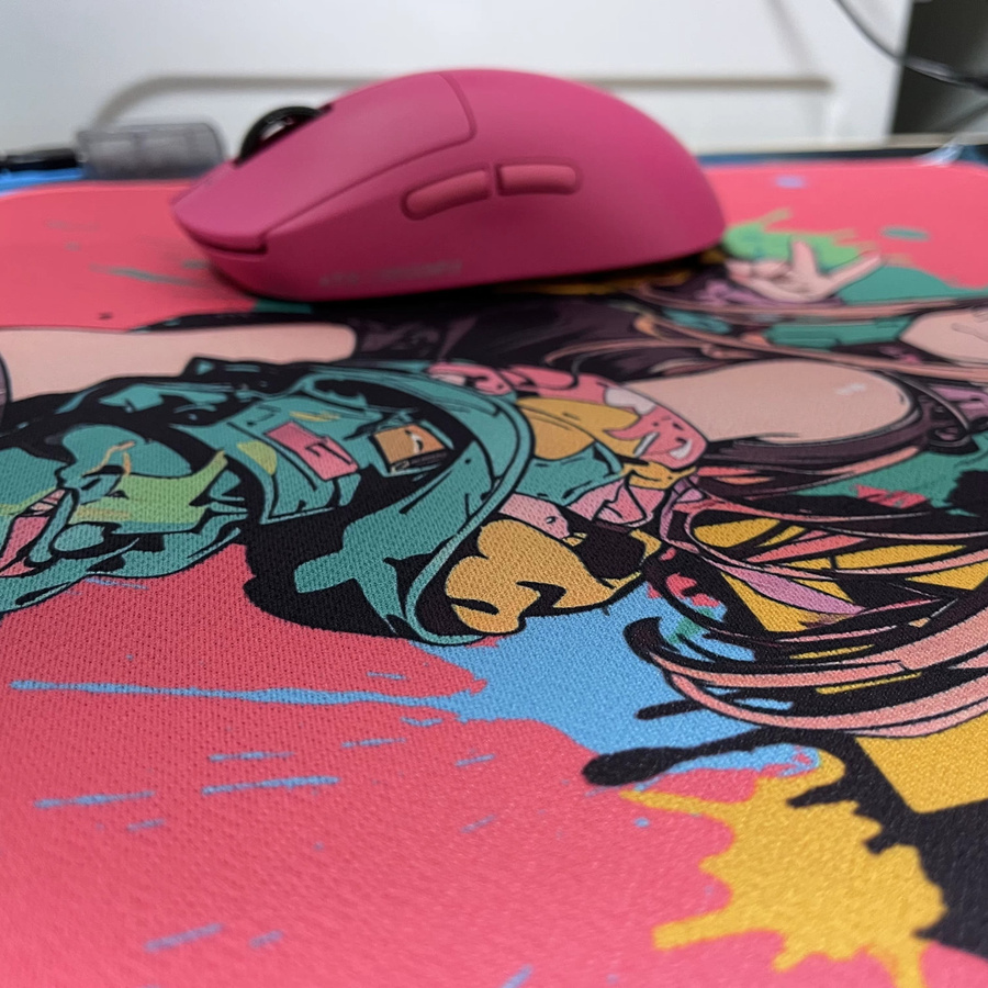 Heizhu Esports-Mauspad Anime Design in Pink für PC-Gaming mit 4,5 mm Dicke - Bild 5