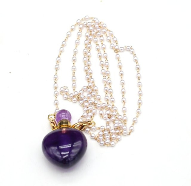 Hi Stone Jewelry Anhänger Amethyst, herzförmig, violett, Damen - Bild 1