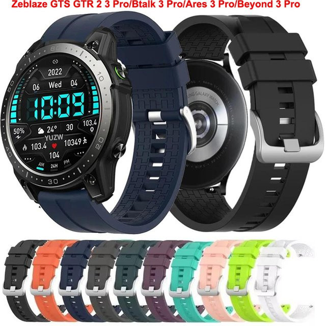 Zeblaze Uhrenarmband Silikon, 22 mm, Schwarz, Unisex - Bild 1