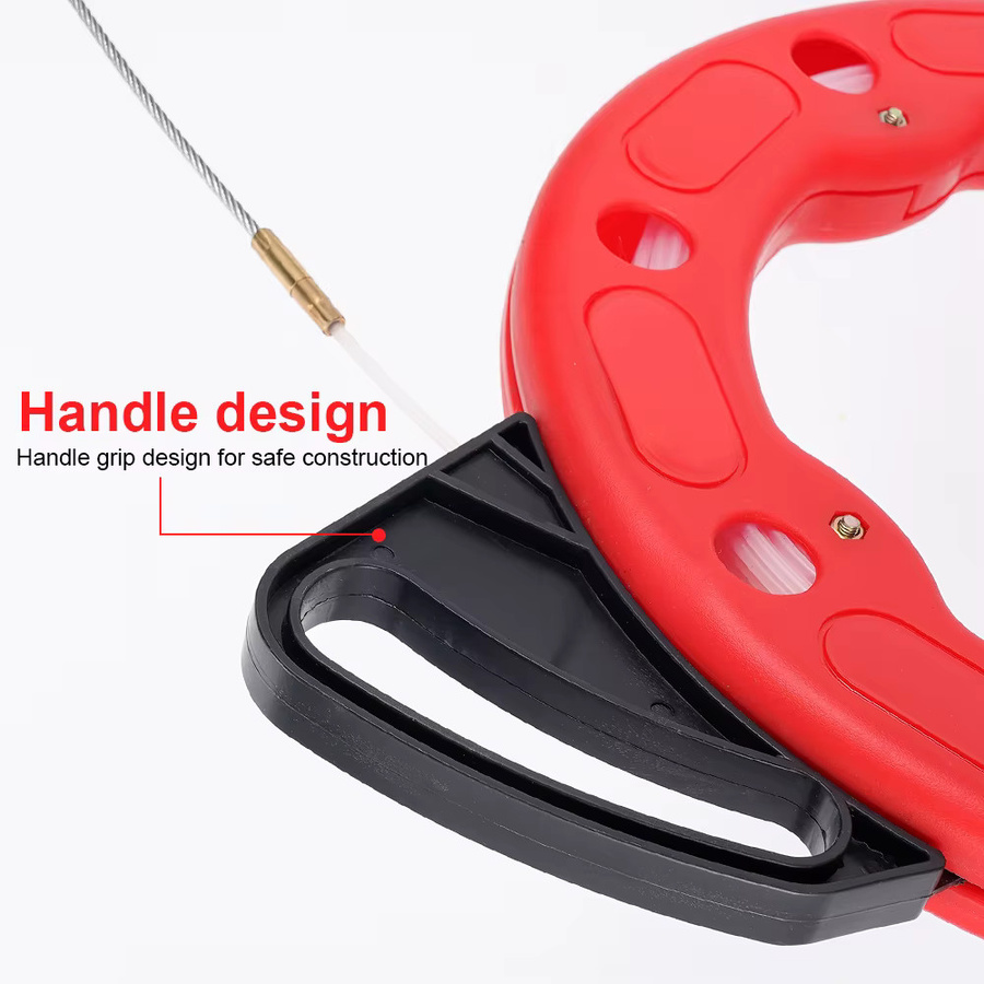 KingHui Glasfaser-Nylon-Kabelziehband in Rot als Kabelkanal-Einfädelwerkzeug für Elektriker - Bild 3