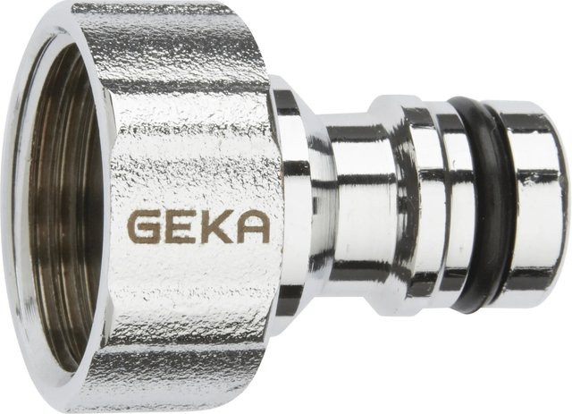 Geka plus Hahnstecker Stecksystem aus Messing in Silber, 1/2 Zoll (IG 18,6 mm) - Bild 1