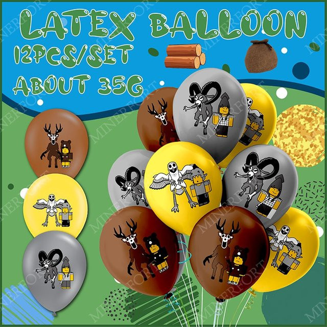 Roblox 99 Nächte im Wald Latexballons für Kinder als bunte Partydekoration für Geburtstag, Babyparty oder Halloween - Bild 1