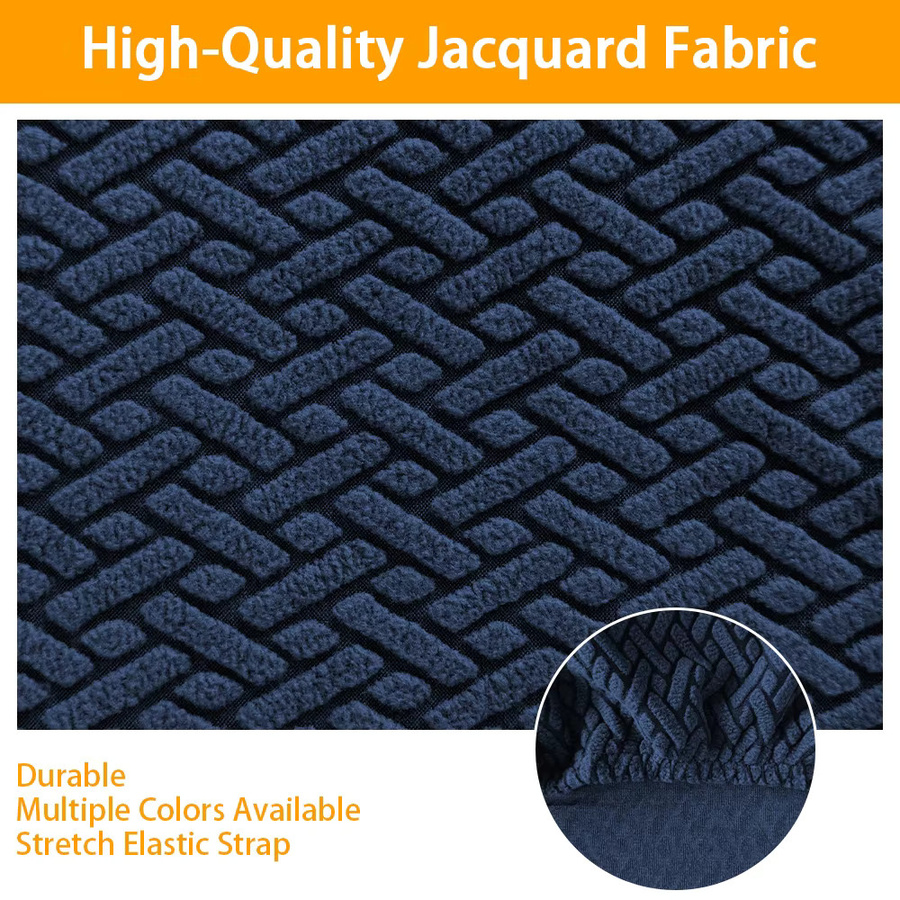 JHWarmo Elastischer Bürostuhl-Rückenlehnenbezug aus Jacquard in Blau - Bild 2