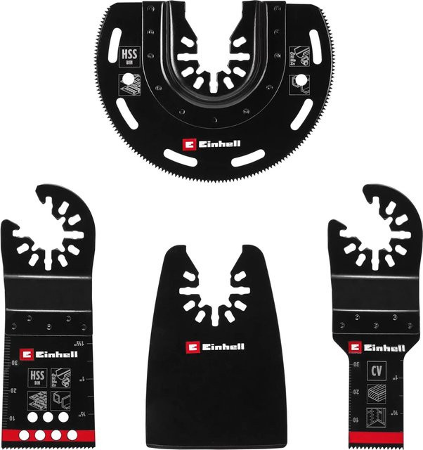 Einhell Multitool-Set mit Universalaufnahme und 4-teiligem Sägeblatt-Set in Schwarz - Bild 1