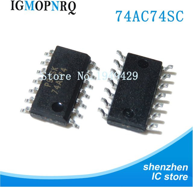10 Stück 74AC74SC integrierter Schaltkreis SOP-14 in Schwarz - Bild 1