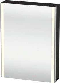 Duravit Uni-Spiegelschrank XSquare mit Steckdose und LED-Beleuchtung, Farbe Grau Matt, B/T/H: 60 x 15 x 80 cm - Bild 1