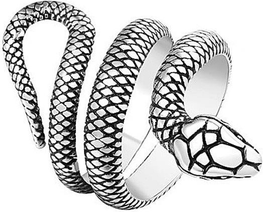 Yiran Jewelry Schlange Ringe, Edelstahl, Weiß, Unisex, Vintage - Bild 1