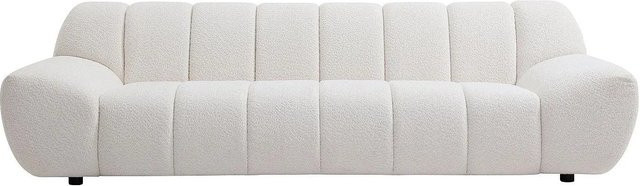 Vente-unique Sofa Sorieli in Weiß mit Bouclé-Stoff, Breite: 258 cm - Bild 1