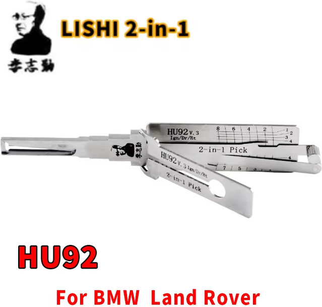 Lishi 2-in-1 Pick und Decoder Twin Lifter für BMW Mini Rover HU92 in Silber - Bild 1