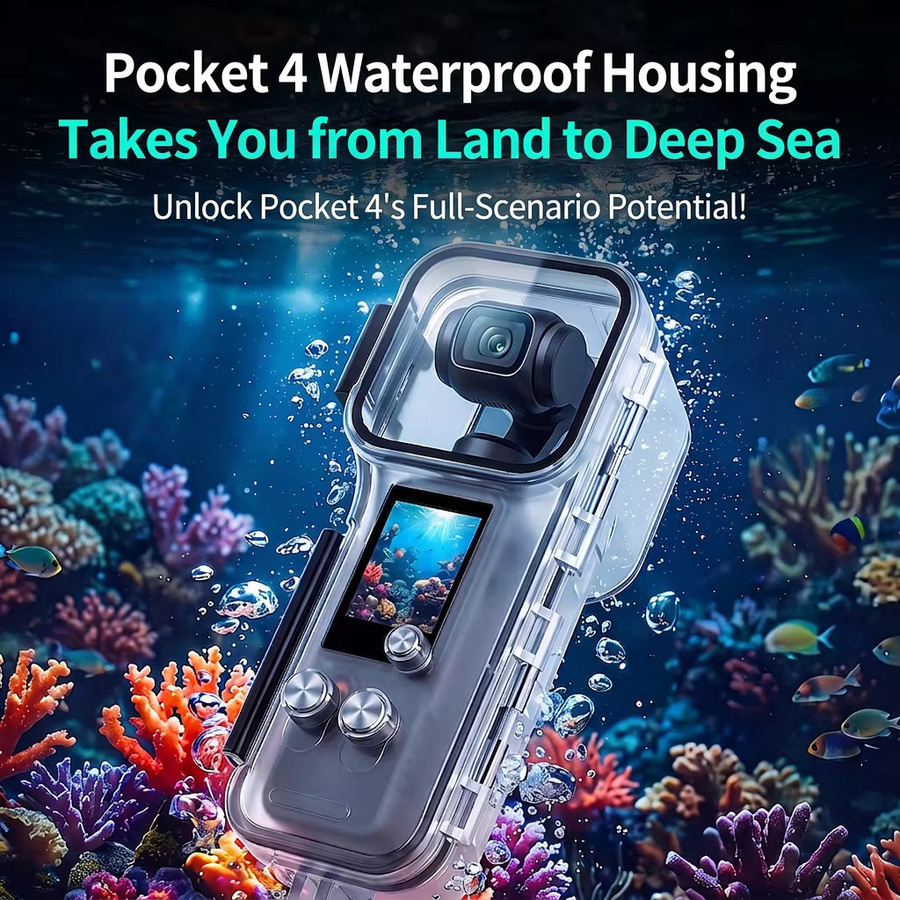 DJI OSMO Pocket 4 Unterwasser-Tauchgehäuse transparentes wasserdichtes Gehäuse bis 50m Tiefe - Bild 2