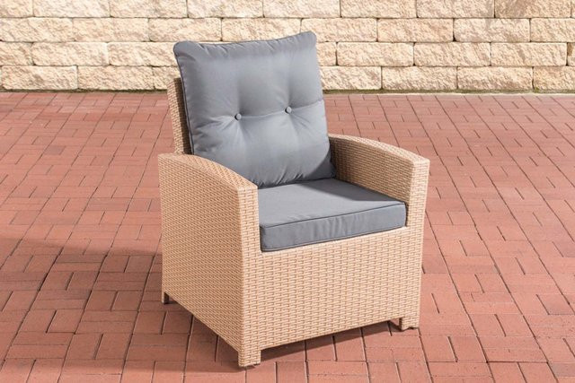 TPFGarden Sessel Fino Gartenstuhl aus Aluminium und Rattan in Eisengrau - Bild 1