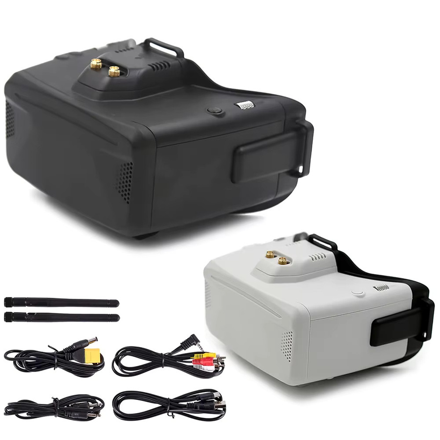 Skyzone Cobra SD/X V4 FPV Brille in Schwarz mit 800x480 LCD Bildschirm, 48CH Diversity Empfänger, integriertem Head Tracker und DVR für FPV Racing Drones - Bild 2
