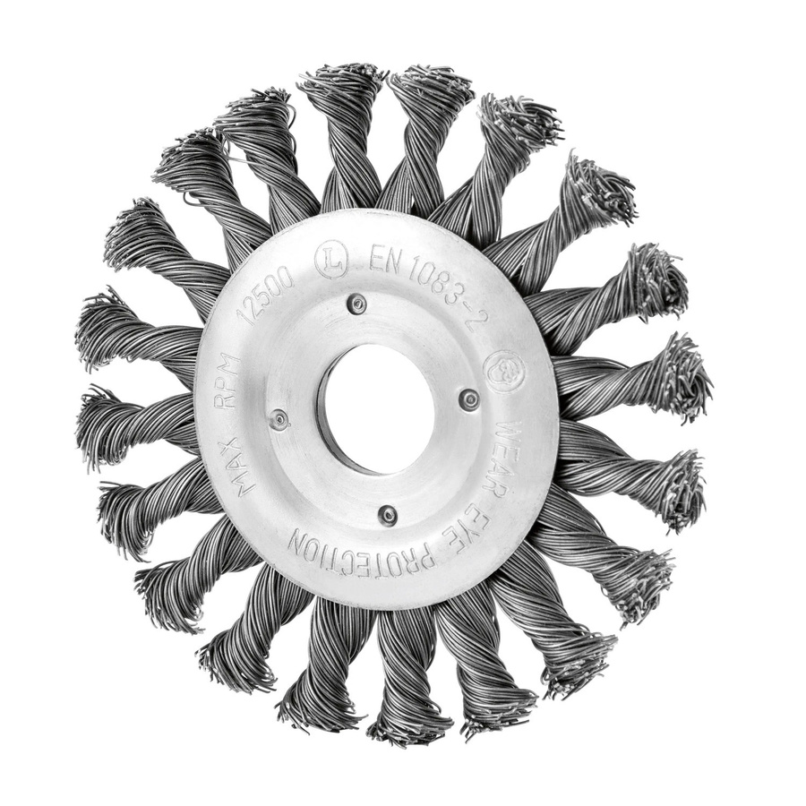 LUX-TOOLS Stahl-Scheibenbürste in Silber mit einem Durchmesser von 115 mm - Bild 2