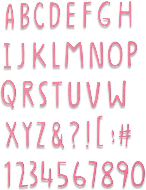 Sizzix Thinlits Stanzschablone Hand Drawn Alphabet - Bild 1