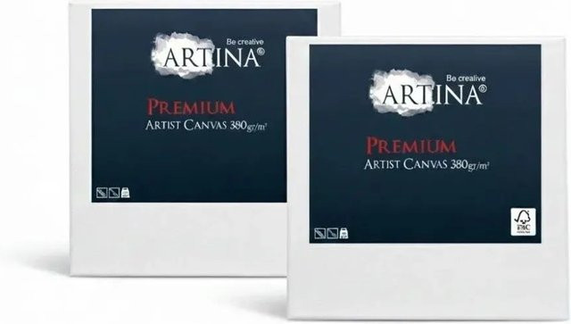 Artina Premium Keilrahmen aus FSC-zertifiziertem Holz, 2er-Set, Weiß, B: 60 cm, H: 40 cm - Bild 1
